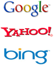 Google, Yahoo, Bing